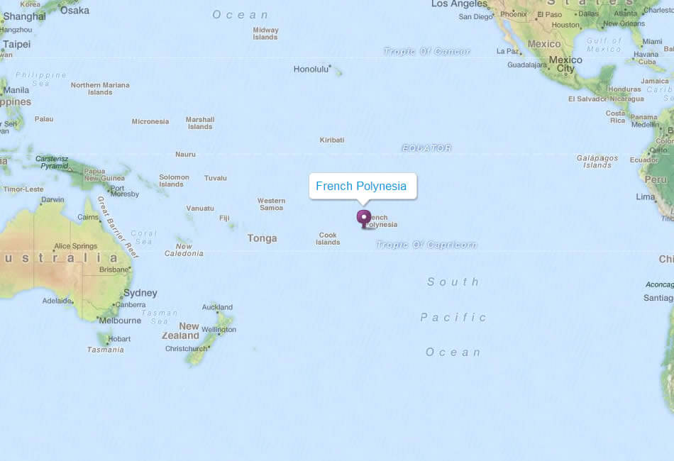 Französisch Polynesien karte bora bora insel